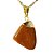 Colar Pedra Rolada Jaspe Amarelo Envolto Dourado - Imagem 2