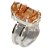 Anel Cristal com Rutilo Natural Aro Ajustável Prata 950 - Imagem 1