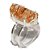 Anel Cristal com Rutilo Natural Aro Ajustável Prata 950 - Imagem 2