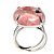 Anel Cabochão Redondo Rodocrosita Natural Garra Prata 950 - Imagem 7