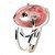 Anel Cabochão Redondo Rodocrosita Natural Garra Prata 950 - Imagem 3