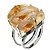 Anel Cristal Lodolita Natural Aro Ajustável Prata 950 - Imagem 3