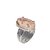 Anel Cabochão Oval Rodocrosita Tamanho M Garra Prata 950 - Imagem 2