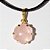 Colar Estrela Hexagonal Pedra Quartzo Rosa Garra Dourado - Imagem 1