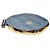 Bandeja Quartzo Azul Borda Dourada Petisqueira p Frios 17cm - Imagem 2