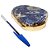 Bandeja Sodalita Azul Borda Dourada Petisqueira p Frios 12cm - Imagem 3