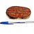 Bandeja Calcita Laranja Borda Dourada Petisqueira Frios 13cm - Imagem 3