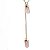 Colar Gravata Quartzo Rosa Micro Ponta Natural Dourado - Imagem 3
