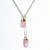 Colar Gravata Quartzo Rosa Micro Ponta Natural Dourado - Imagem 1