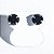 Brinco Ponto de Luz Zircônia Obsidiana Negra 5mm Prata 925 136806 - Imagem 1