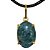 Colar Cabochão Pedra Apatita Azul Tamanho M Garra Dourado - Imagem 3