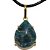 Colar Gota Lisa Pedra Apatita Azul Natural Garra Dourado - Imagem 1