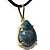 Colar Gota Lisa Pedra Apatita Azul Natural Garra Dourado - Imagem 3
