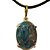 Colar Cabochão Pedra Apatita Azul Natural Garra Dourado - Imagem 2