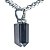 Colar Micro Pontinha Pedra Obsidiana Negra Prata 950 15mm - Imagem 3