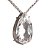 Colar Gota Facetado Cristal Base Multifaceta Garra Prata 950 - Imagem 1