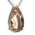Colar Gota Facetado Quartzo Fumê Garra Zircônia Prata 950 - Imagem 1