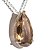 Colar Gota Facetado Quartzo Fumê Garra Zircônia Prata 950 - Imagem 2