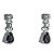 Brinco Gota Facetada Zircônia Obsidiana Garra Prata 925 - Imagem 1