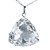 Colar Gigante Trillion Facetado Cristal Garra Prata 950 - Imagem 1