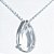 Colar Gota Facetado Cristal com Zircônia Garra Prata 950 - Imagem 3