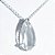 Colar Gota Facetado Cristal com Zircônia Garra Prata 950 - Imagem 2