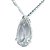 Colar Gota Facetado Cristal com Zircônia Garra Prata 950 - Imagem 1