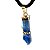 Colar Figa Mineral Quartzo Azul Montagem Envolto Dourado - Imagem 3