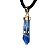 Colar Figa Mineral Quartzo Azul Montagem Envolto Dourado - Imagem 5