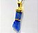 Colar Figa Mineral Quartzo Azul Montagem Envolto Dourado - Imagem 4