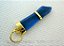 Colar Figa Pedra Agata Azul Montagem No Envolto Dourado - Imagem 1