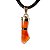 Colar Figa Pedra Agata Cornalina Natural Montagem Dourado - Imagem 5
