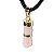 Colar Figa Pedra Quartzo Rosa Natural Montagem Dourado - Imagem 5
