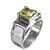 Anel Nlux Masculino Pedra Citrino Prata 950 Aro Fixo 28 - Imagem 3