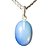 Colar Cabochão Oval Pedra da Lua 20mm Pino Prata 950 - Imagem 1