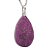 Colar Gota Pedra Purpurita Natural Montagem Pino Prata 950 - Imagem 1