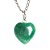 01 Pingente Nlux Mini Coração Quartzo Verde Natural Pino Prata 950 - Imagem 3