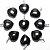 Colar Mini Coração Quartzo Preto 15mm Natural Prata 950 - Imagem 3