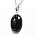 Colar Mini Cabochão Pedra Turmalina Preta 18mm Prata 950 - Imagem 2