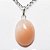 Colar Mini Cabochão Quartzo Goiaba Natural Pino Prata 950 - Imagem 1