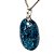 Colar Mini Cabochão Oval Apatita Azul 20mm Pino Prata 950 - Imagem 9