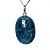 Colar Mini Cabochão Oval Apatita Azul 20mm Pino Prata 950 - Imagem 7