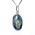 Colar Mini Cabochão Oval Apatita Azul 16mm Pino Prata 950 - Imagem 3