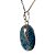 Colar Mini Cabochão Oval Apatita Azul 16mm Pino Prata 950 - Imagem 5