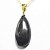 Colar Gota Quartzo Preto Pedra Natural Montagem Pino Dourado - Imagem 2