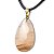 Colar Gota Hematoide Vermelho Pedra Montagem Pino Dourado - Imagem 3