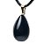 Colar Gota Obsidiana Negra 28mm Pedra Natural Pino Dourado - Imagem 5