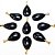 Colar Gota Obsidiana Negra 28mm Pedra Natural Pino Dourado - Imagem 4
