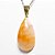 Colar Gota Aragonita Raio Laranja Pedra Natural Pino Dourado - Imagem 2