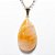 Colar Gota Aragonita Raio Laranja Pedra Natural Pino Dourado - Imagem 1